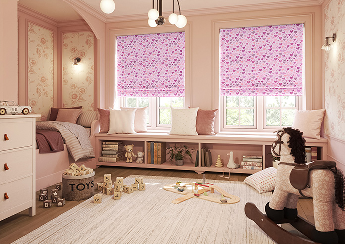 Sweetheart, Pink - Roman Blind - Image 6